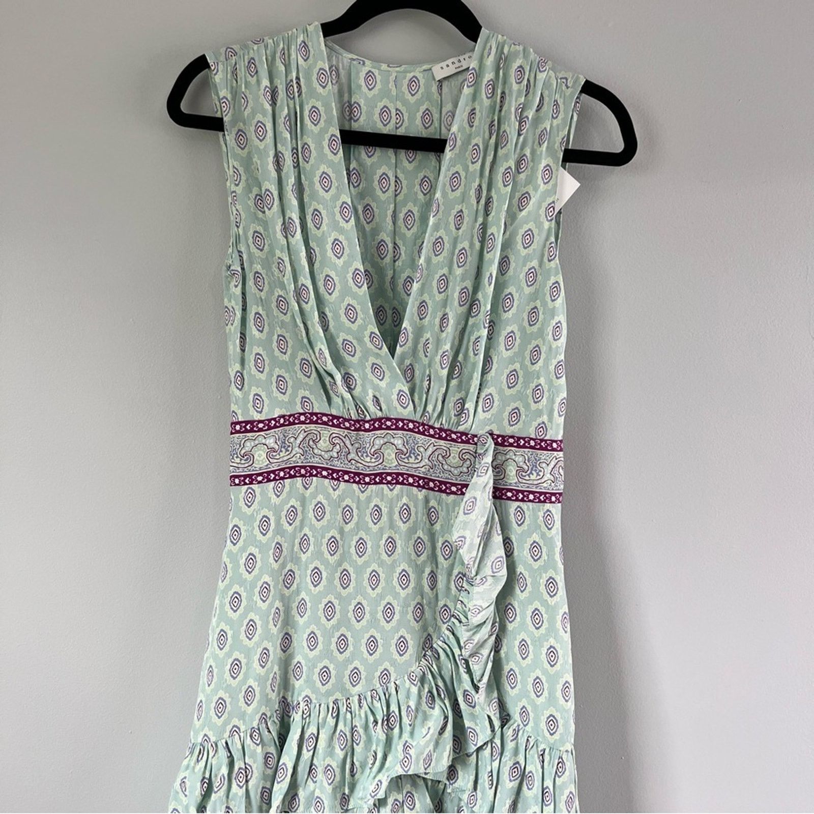 Sandro NWT Sandro Paris Ruffle Tiered Midi Dress Sleeveless Size S / US 4 / IT 40 - 6 Thumbnail