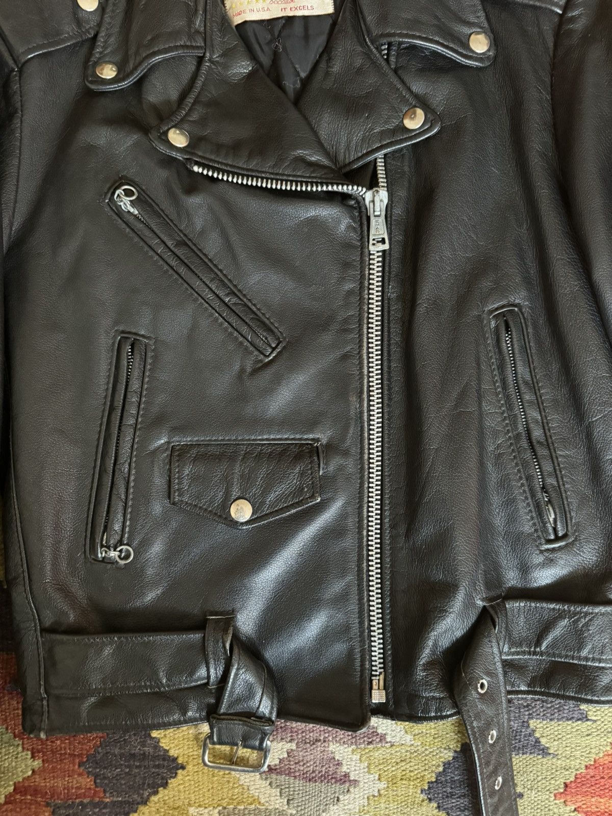 Vintage Vintage Leather Moto Jacket Size S / US 4 / IT 40 - 3 Thumbnail