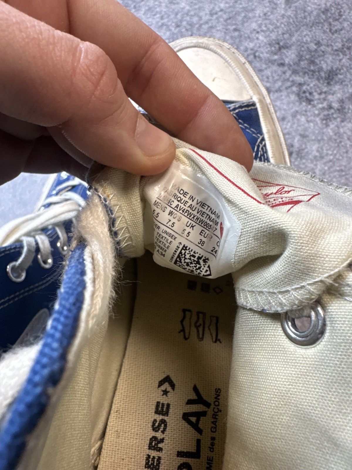 Comme des Garcons × Comme des Garcons PLAY × Converse Y2K Converse Play Comme Des Garçons Logo High Sneakers 38 Size US 5.5 / EU 38 - 5 Thumbnail