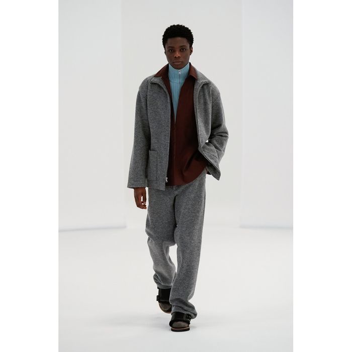 Auralee Auralee Wool Ling Yarn Milled Jersey Zip Blouson | Grailed