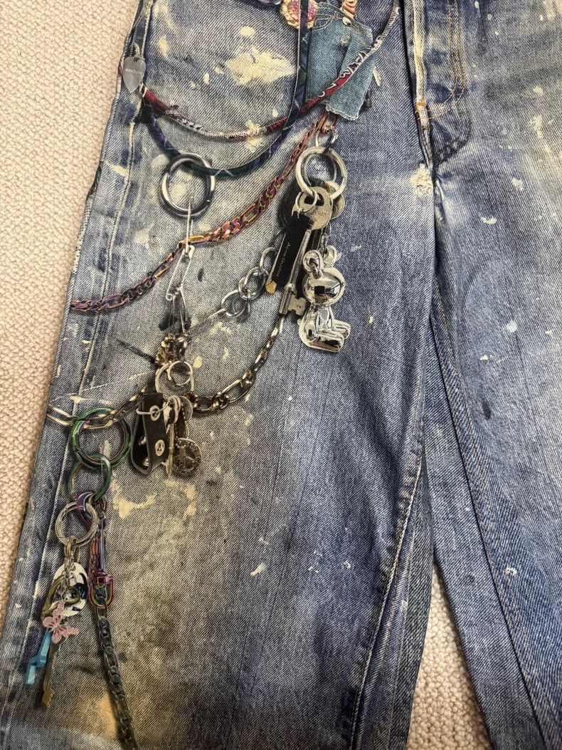 Acne Studios Acne Studios 3D trouser chain printing blue jeans Size 32" / US 10 / IT 46 - 3 Thumbnail