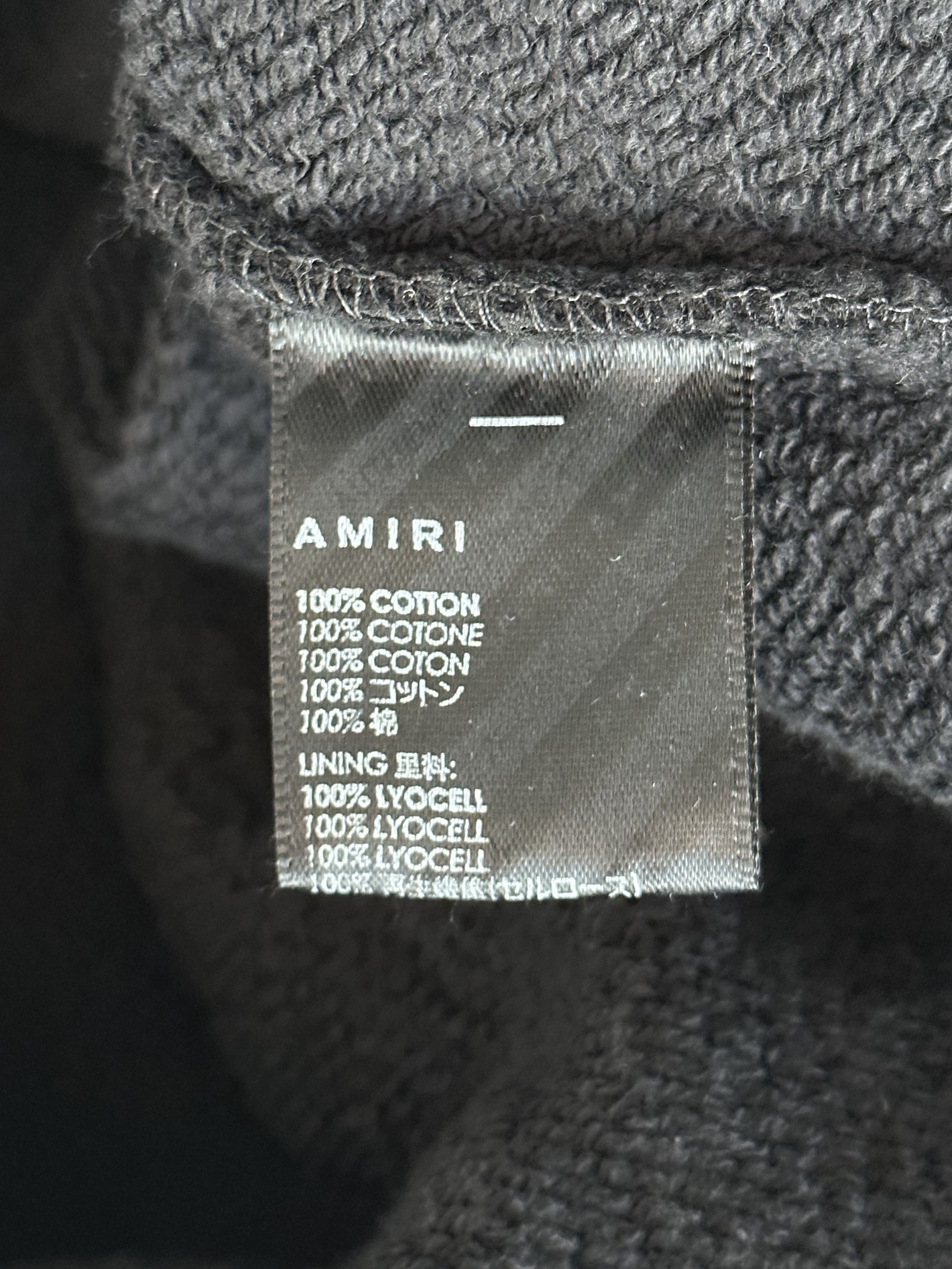 Amiri Amiri Black & White 22 Distressed Logo Hoodie Size US XXL / EU 58 / 5 - 4 Thumbnail
