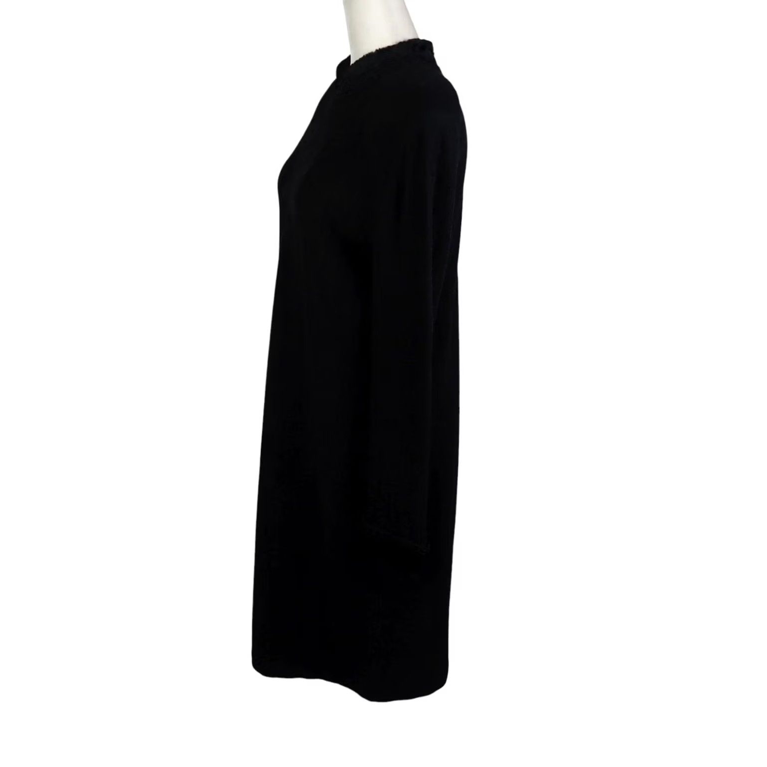 St. John VINTAGE St. John Black Chenille Knit Long Sleeve Midi Dress 10 Womens Fall Winter 80s 90s Business Formal Party/Cocktail Workwear 10 Womens Size L / US 10 / IT 46 - 3 Thumbnail