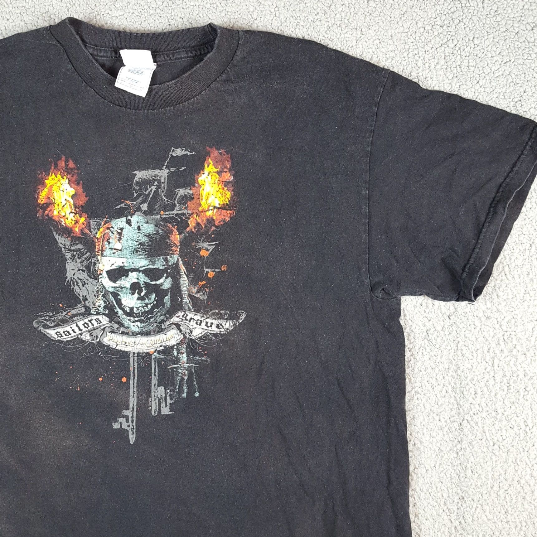 Vintage VINTAGE Pirates Of The Caribbean T-Shirt Men L Black 2000s Promo Y2K Grunge 90s Vintage Shirt Size US L / EU 52-54 / 3 - 3 Thumbnail