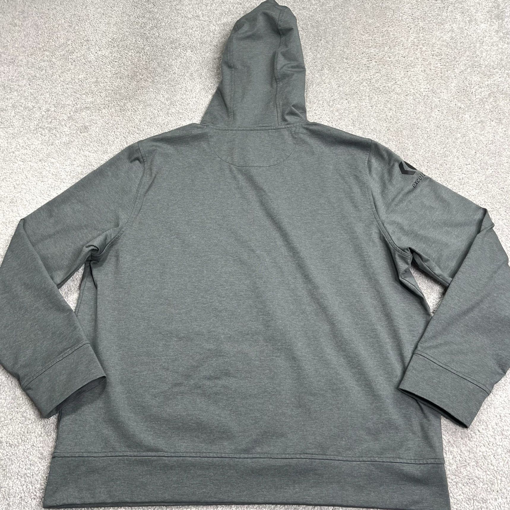 Vintage Greatness Wins Core Tech Hoodie Mens XL Gray Performance Stretch Excelbbal Logo Size US XL / EU 56 / 4 - 6 Thumbnail