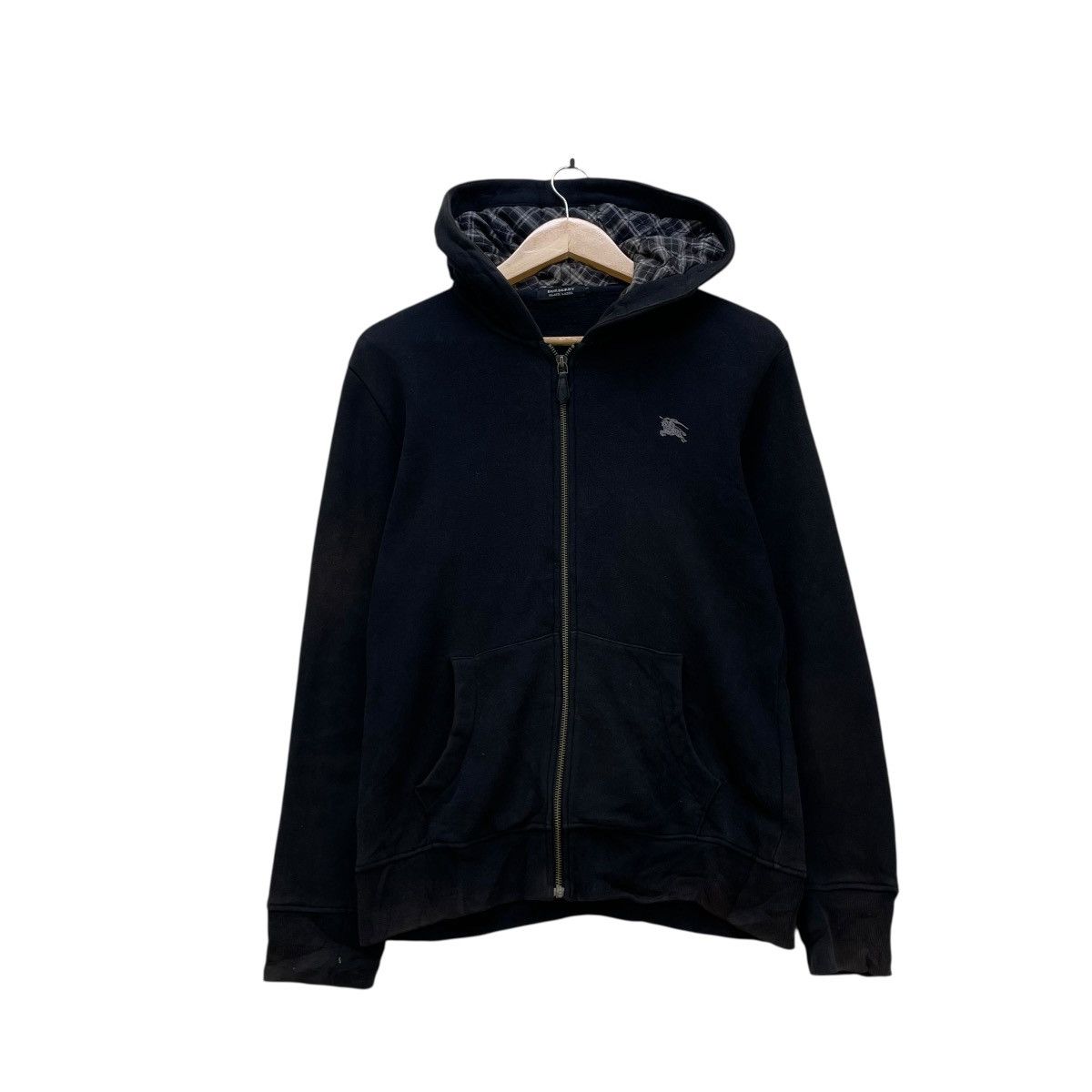 Burberry × Japanese Brand Burberry Black Label Fur Zip Up Hoodie