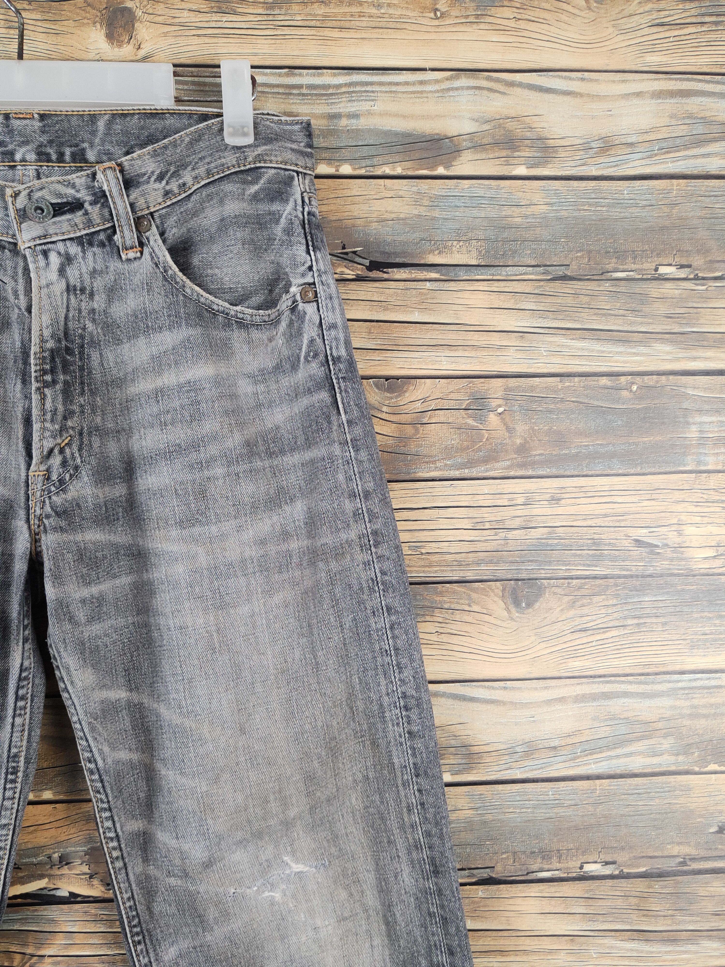 Levi's 503 Levi's Black Faded Distressed Ripped Jeans #W1391 Size US 29 - 5 Thumbnail
