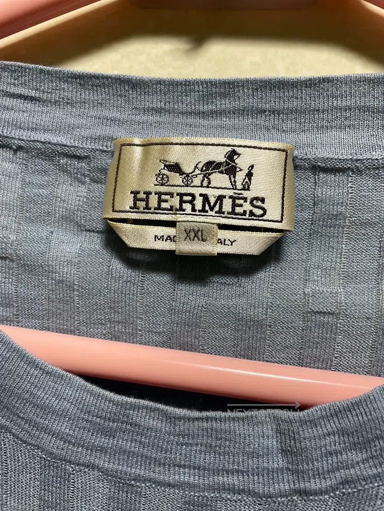 Hermes Hermes Cotton and linen blended short-sleeve knit Size US XXL / EU 58 / 5 - 4 Thumbnail