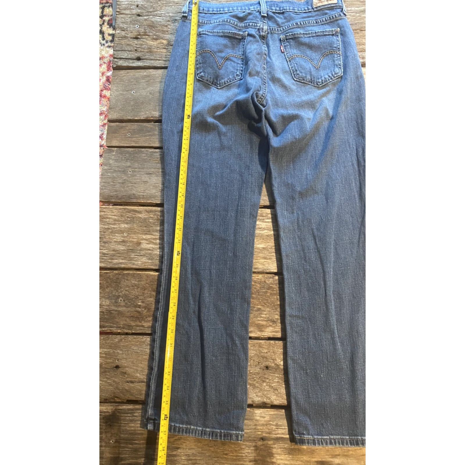 Levi's Levi's 505 Jeans Straight Leg 6 Short 28x30 Blue Denim Women Jeans Mid Rise Pockets Regular Size 28" / US 6 / IT 42 - 7 Thumbnail