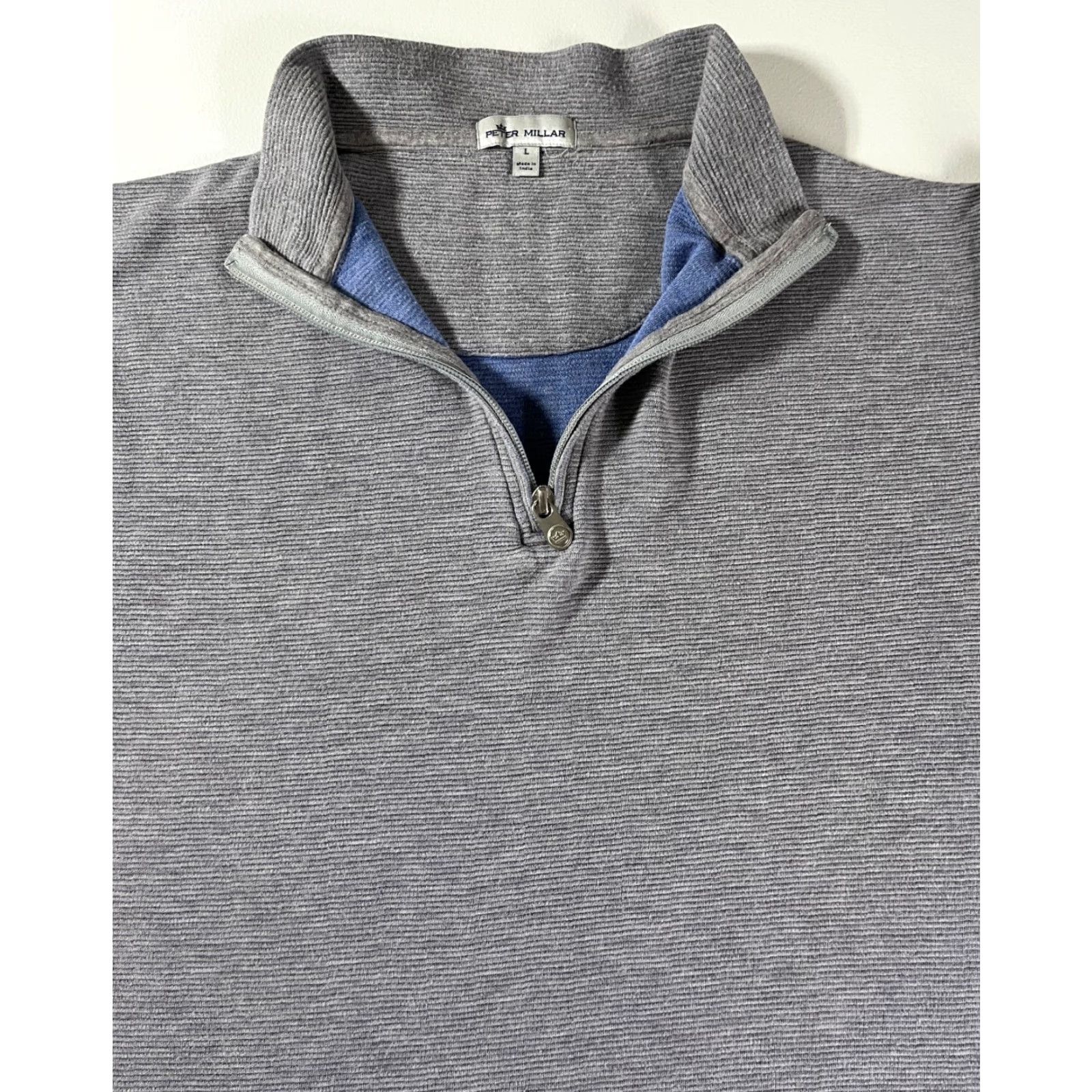 Peter Millar Peter Millar Crown Comfort Ottoman Quarter Zip Sweater Mens Gray L knit Regular Pullover 1/4 Zip Size US L / EU 52-54 / 3 - 5 Thumbnail