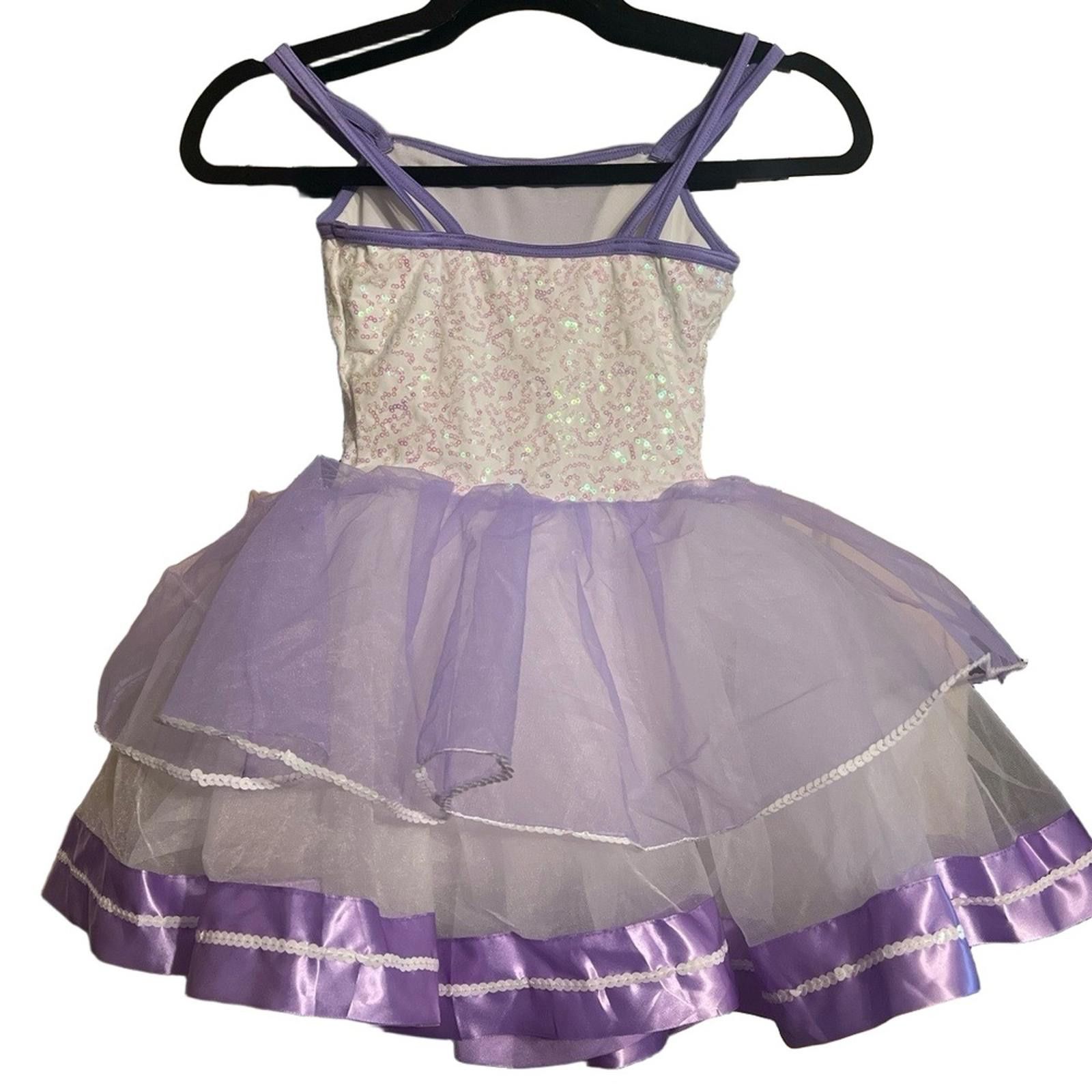 Stuart Weitzman WEISSMAN Kids 7/8 IC Purple Sequin Lyrical Dance Costume Size ONE SIZE - 6 Thumbnail