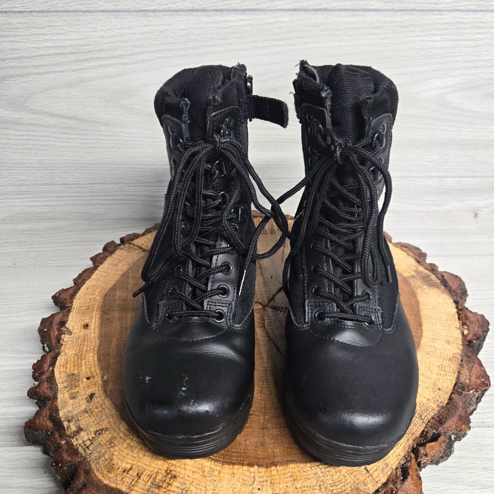 Vintage TRU-SPEC Mens Tactical Boots Side Zip Black 5.5R Insulated Military Boot Size US 5.5 / EU 38 - 3 Thumbnail