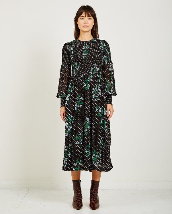 Ganni Ganni 1763 Rometty Georgette Dress Size S / US 4 / IT 40 - 1 Thumbnail
