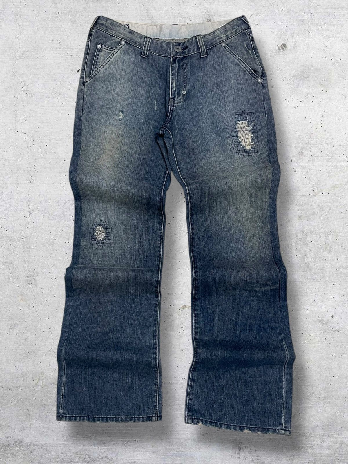 Hysteric Glamour RUSH HOUR 90S JAPAN DESIGNER DISTRESSED FLARED ICONIC DENIM Size US 32 / EU 48 - 1 Thumbnail