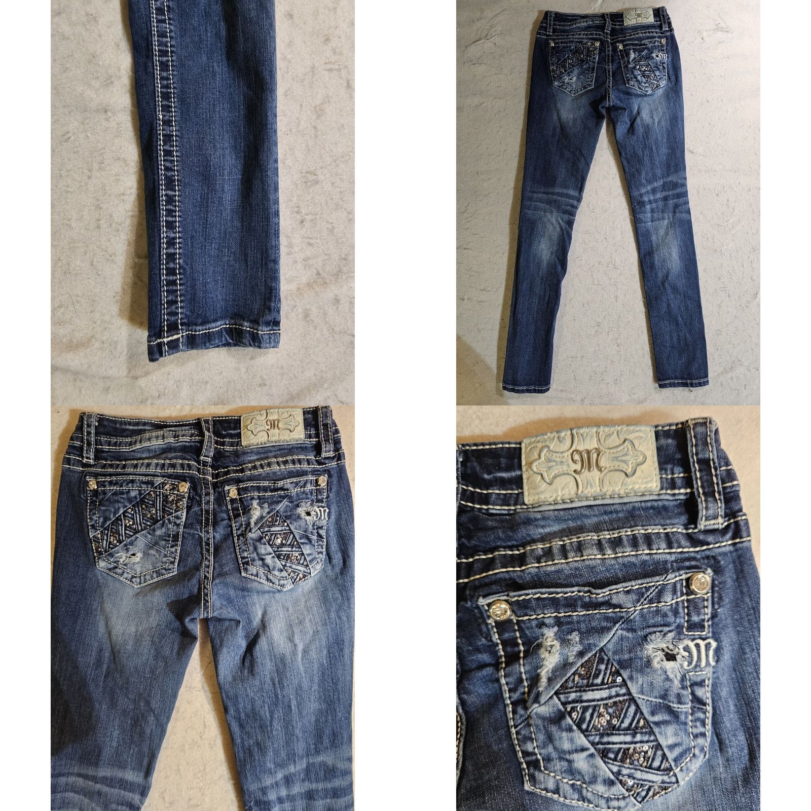 Miss Me Miss Me Signature "Standard Skinny" Medium Wash Denim Jeans Size 26 Inseam 31.5 Size 26" / US 2 / IT 38 - 8 Thumbnail