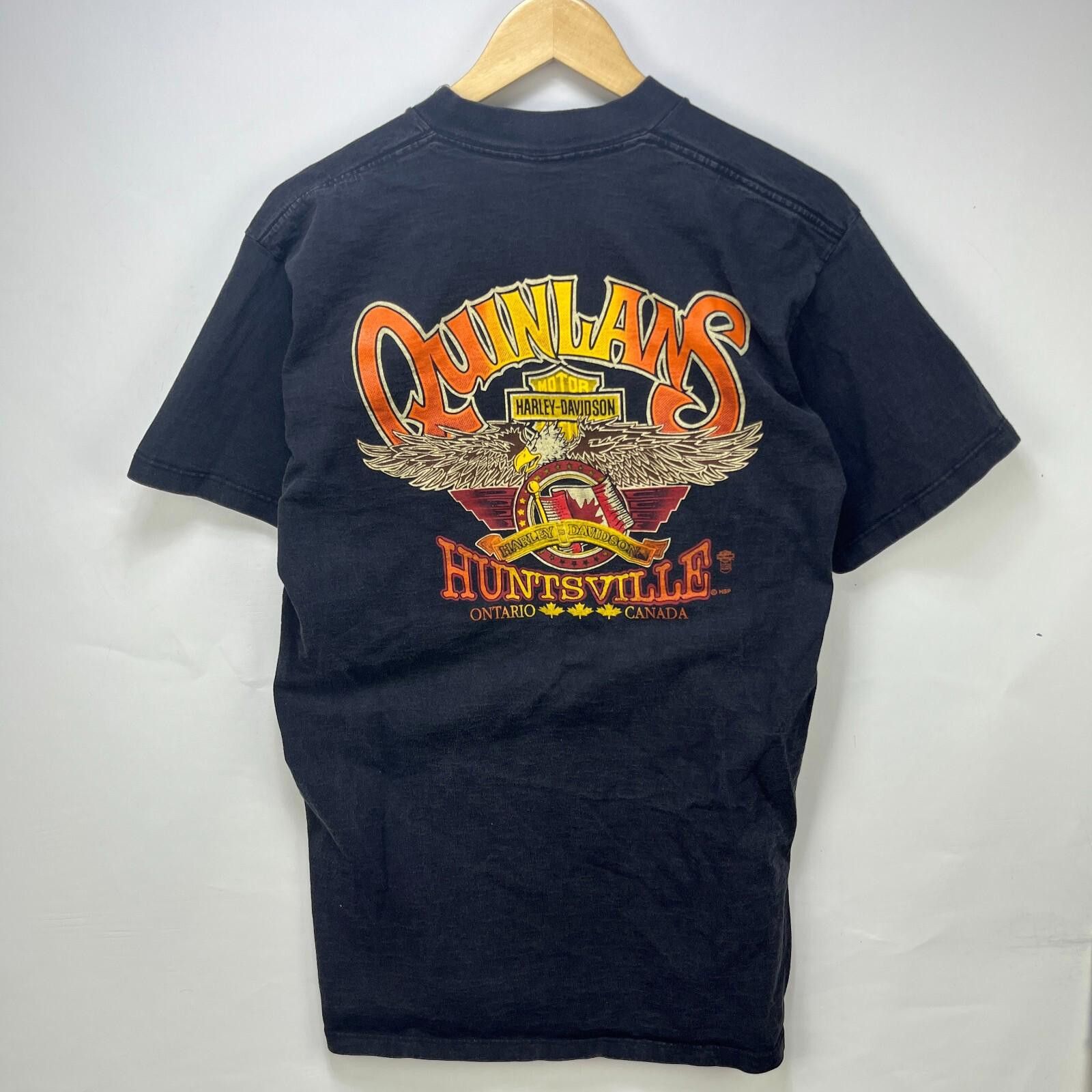 Harley Davidson Vintage 90s Harley-Davidson Canada Faded T-Shirt Large Size US L / EU 52-54 / 3 - 1 Thumbnail