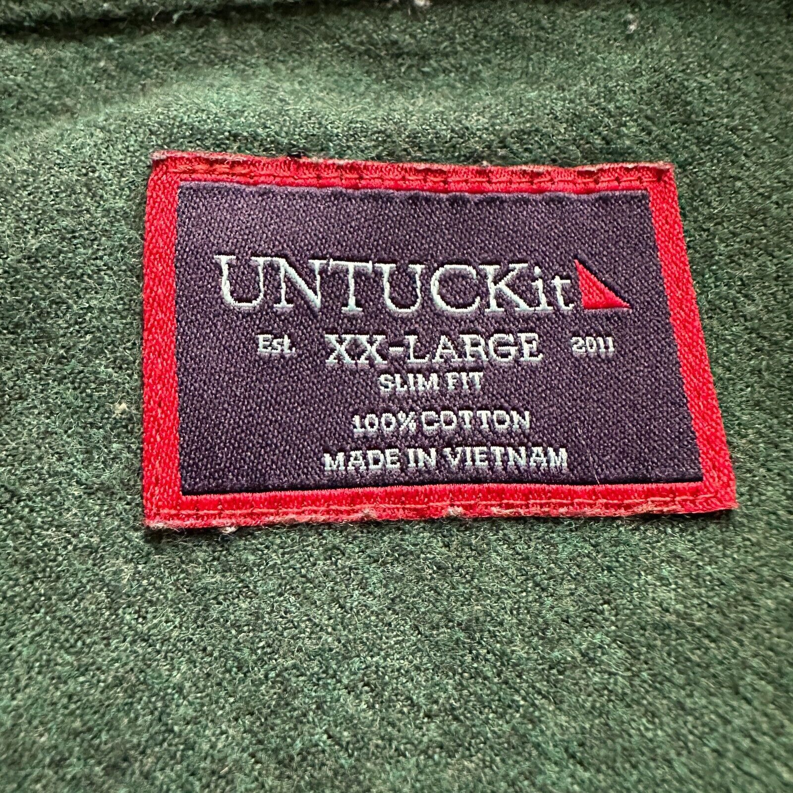 UNTUCKit Untuckit Flannel Shirt Men’s 2XL XXL Green 100 Cotton Slim Size US XXL / EU 58 / 5 - 5 Thumbnail