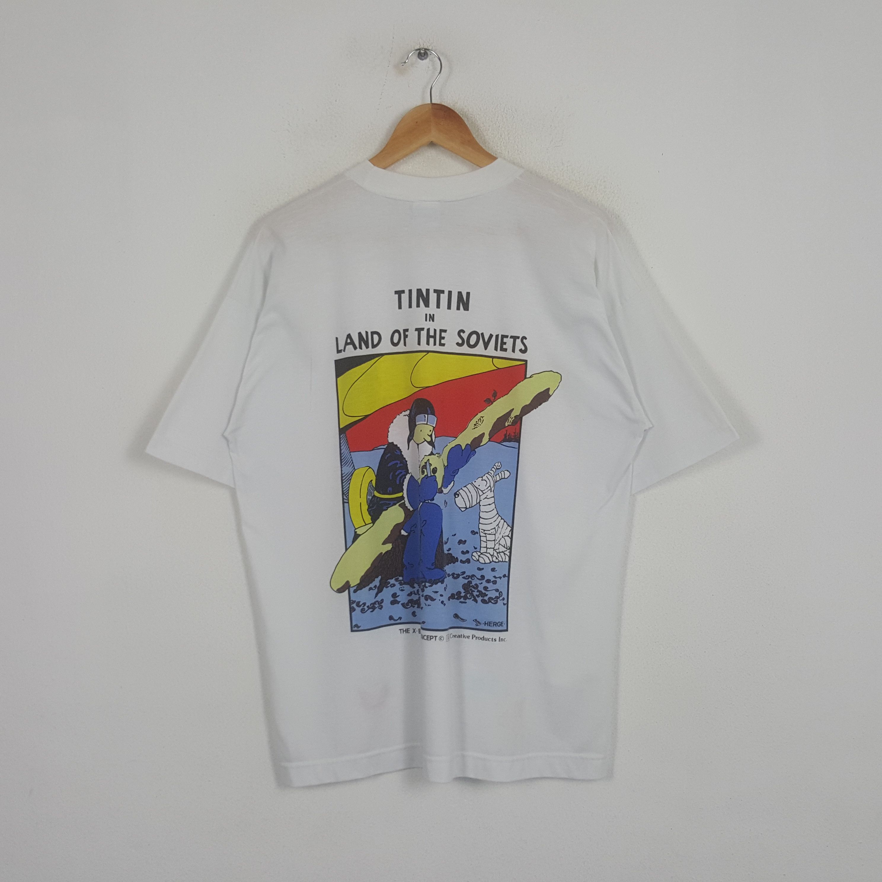 Vintage Tintin In Land Of The Soviets Cartoon Movie Tshirt