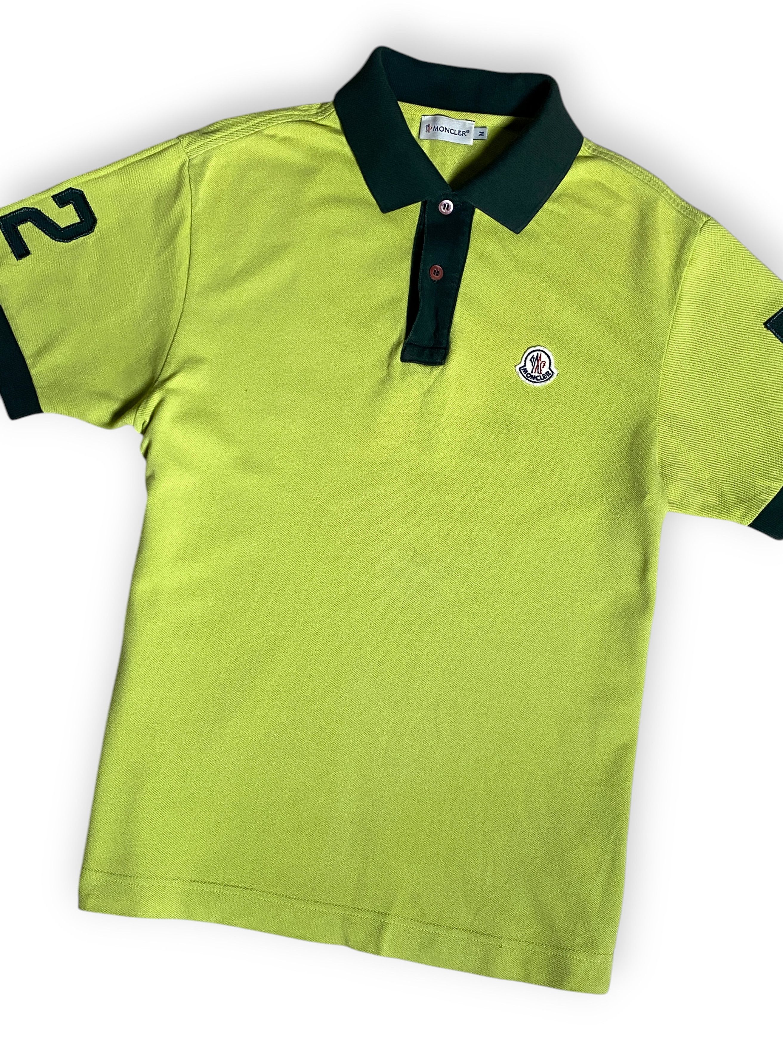 Moncler Moncler Polo Shirt Lime Green 52 Big Logo Patch Tee T-Shirt Size US M / EU 48-50 / 2 - 5 Thumbnail
