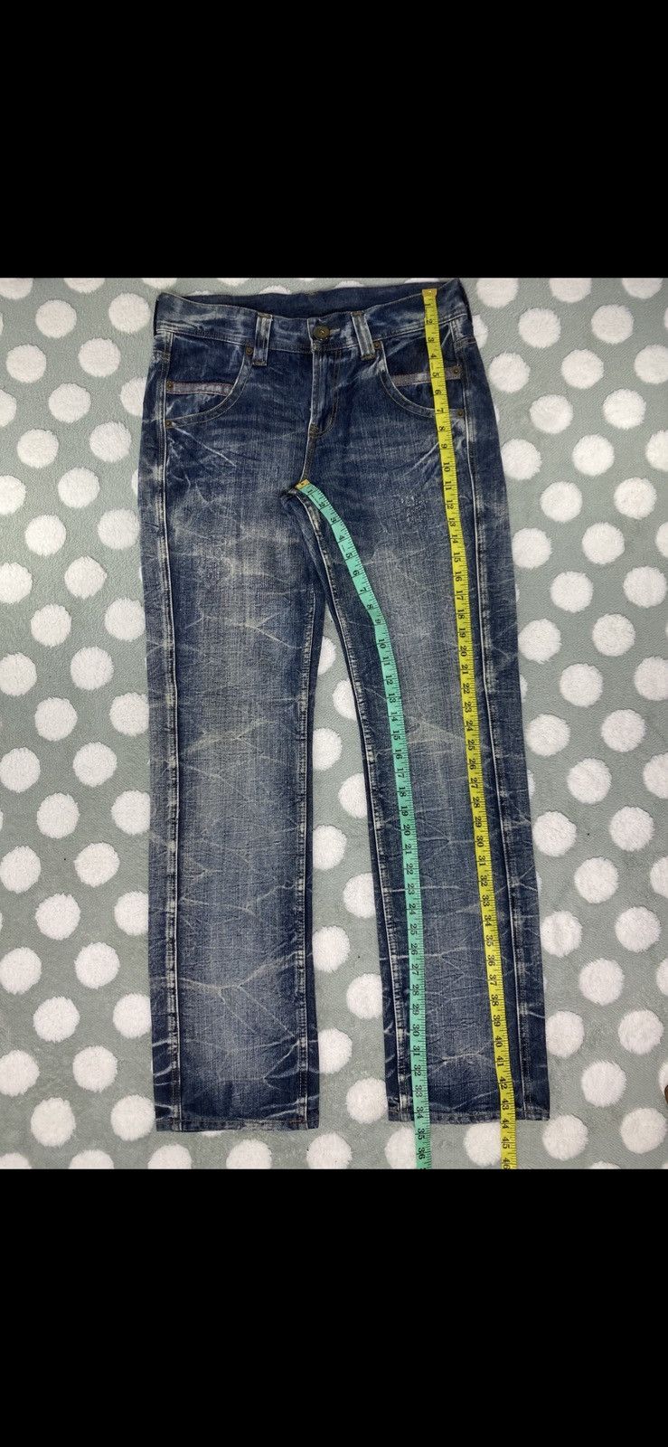 Japanese Brand 2000s Rare Japanese Acid Wash Denim Jeans Y2K Size US 34 / EU 50 - 6 Thumbnail