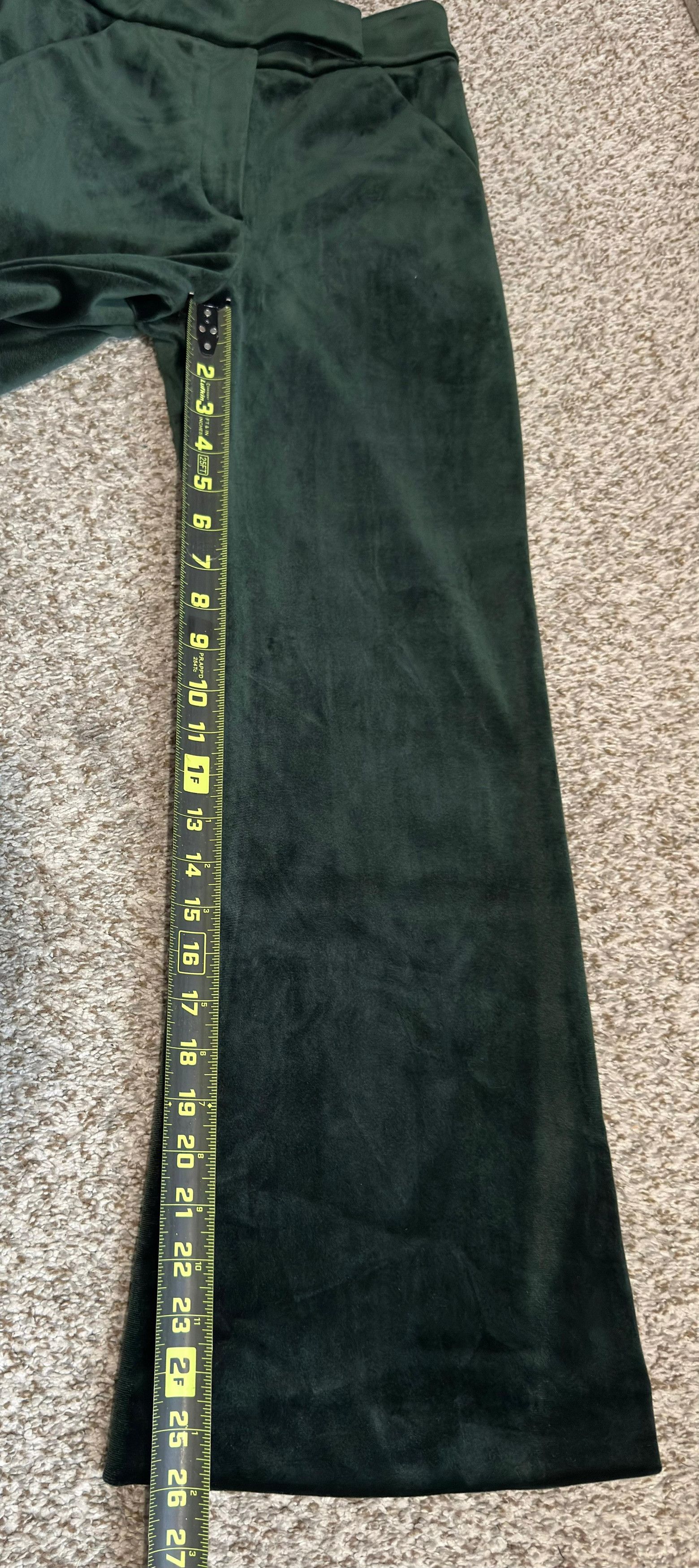 Express Elegant Express Velvet Women's Suit Set Dark Green - XS Size 25" / US 0 / IT 36 - 14 Thumbnail