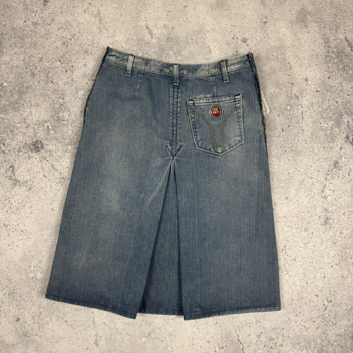 Miss Sixty Vintage Miss Sixty Y2K Avant Garde 00a Denim Midi Skirt Size 26" / US 2 / IT 38 - 9 Thumbnail