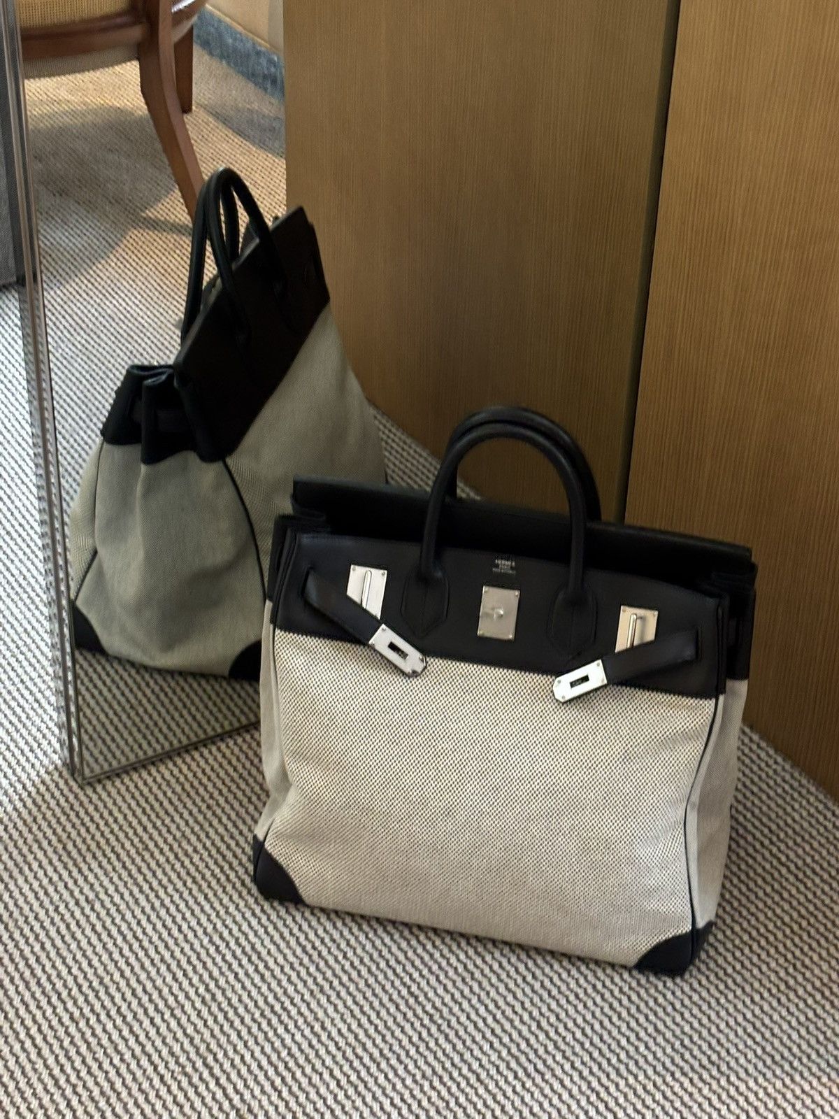 Hermes Hermes HAC 40 CANVAS EVERGRAIN CALFSKIN Size ONE SIZE - 1 Thumbnail