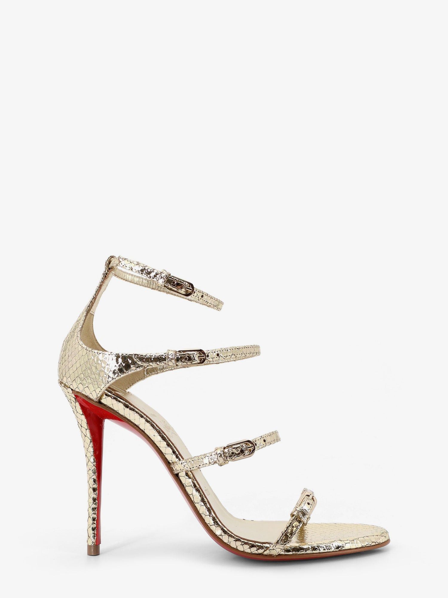 Christian Louboutin Millenium 100 Python Leather Sandals Size US 10 / IT 40 - 1 Thumbnail
