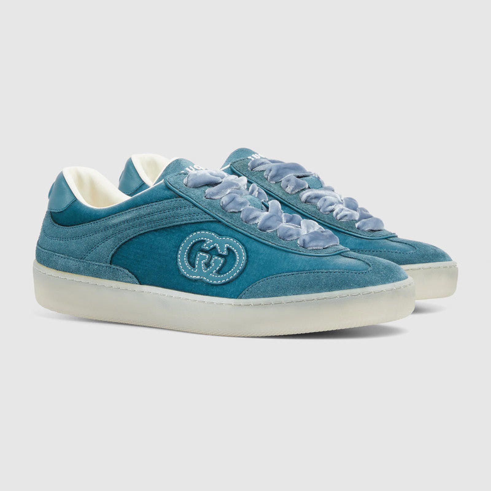 Gucci Gucci G75 Velvet Sneakers Size US 5 / IT 35 - 2 Thumbnail