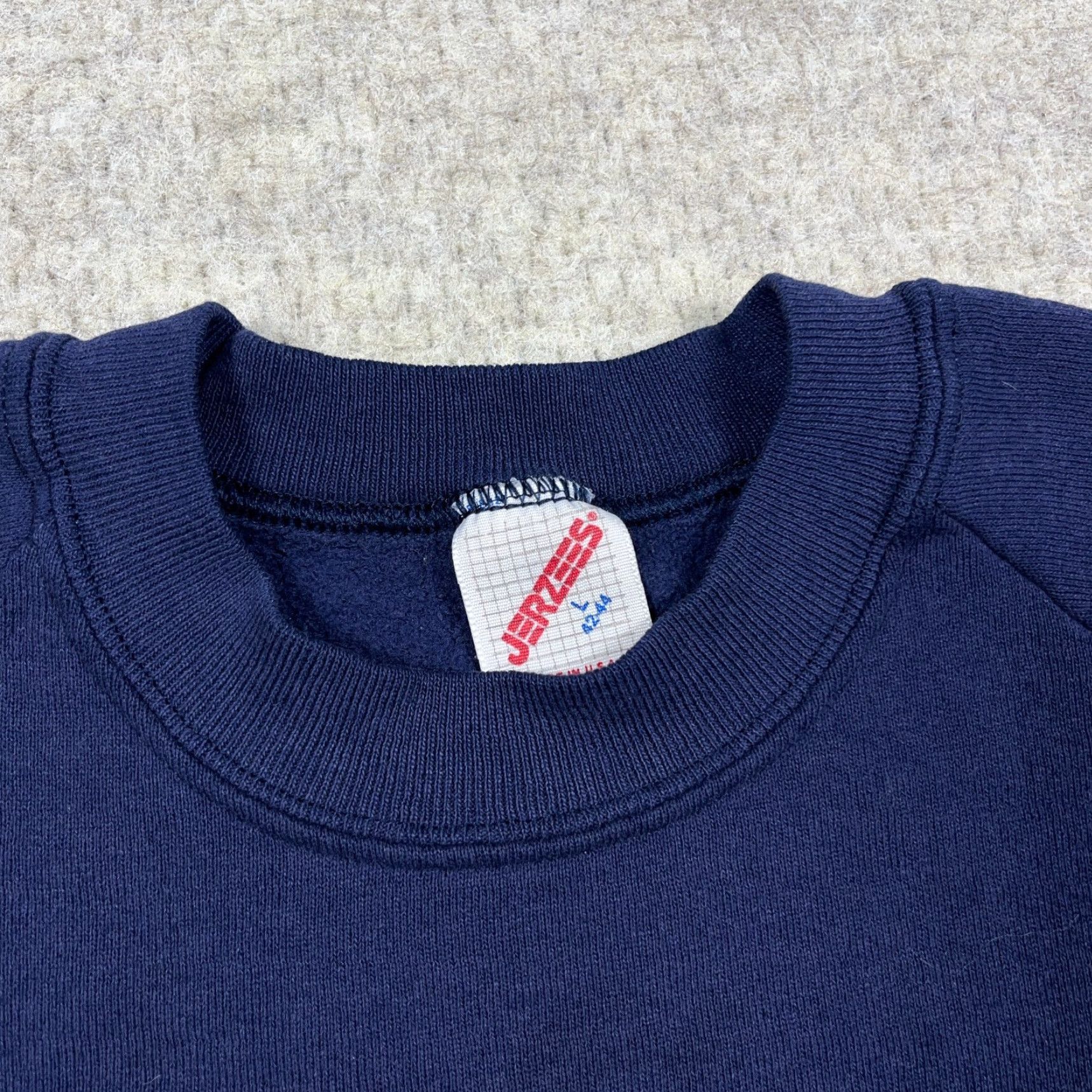 Jerzees Vintage Jerzees Blue Crewneck Sweatshirt Men L Indoor 90s USA Nature Graphic Print Bald Eagle, Faded Grunge, Classic Retro 80s 90s Shirt Mens Size US L / EU 52-54 / 3 - 7 Thumbnail
