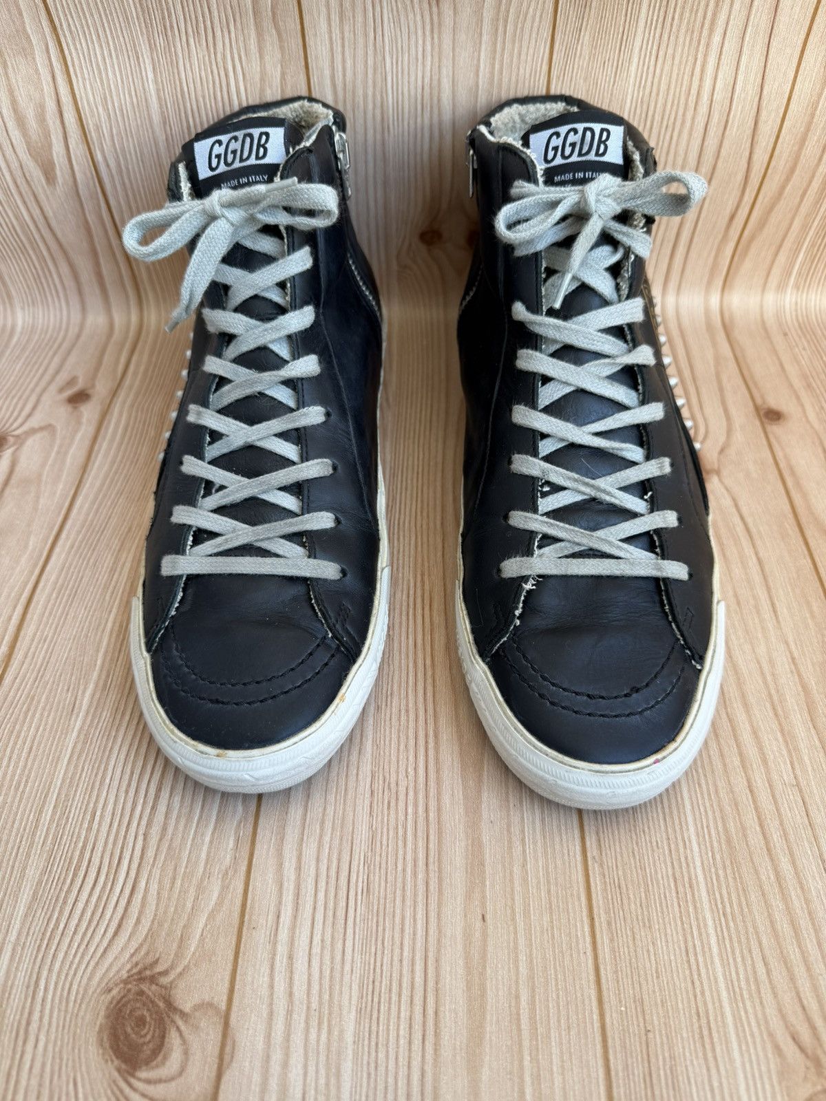 Golden Goose Studded slide leather trainers Size US 8 / EU 41 - 3 Thumbnail