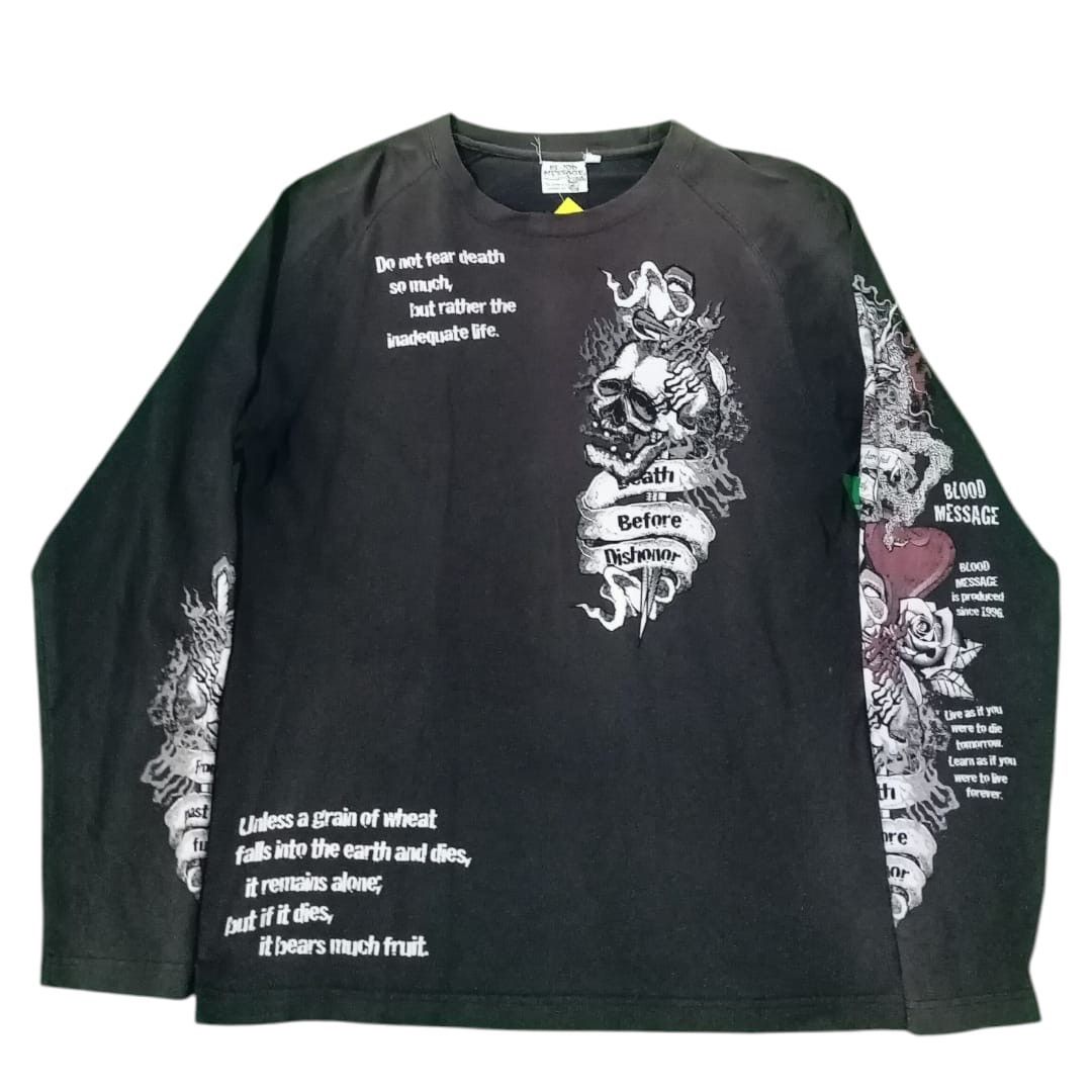Other Distress Ted Company Blood Message Skull Long Sleeve Size US M / EU 48-50 / 2 - 1 Thumbnail