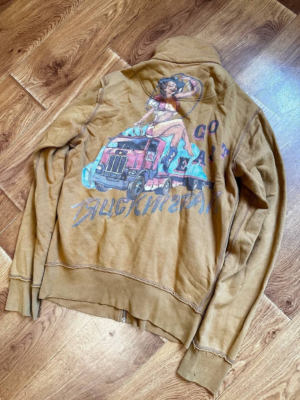 Diesel × Vintage RETRO DIESEL Go East Sexy Girl Zipper Jacket Y2K Style Size US L / EU 52-54 / 3 - 3 Thumbnail