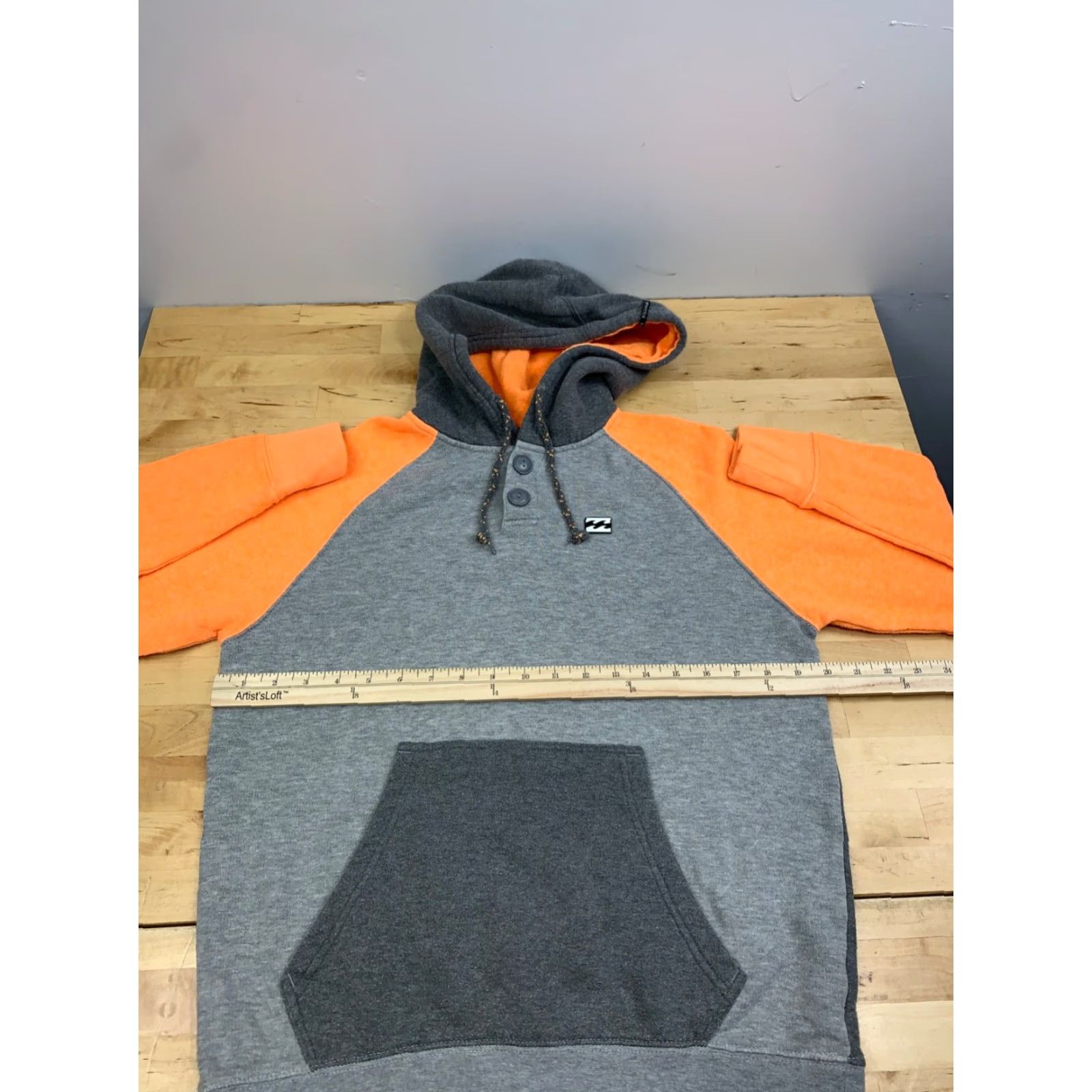 Billabong Billabong Hoodie Mens S Gray 2 Tone Pullover Beach Surf Size US S / EU 44-46 / 1 - 5 Thumbnail