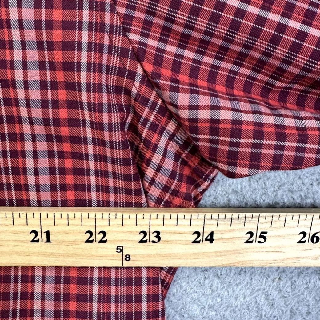Tommy Bahama Tommy Bahama Button Up Shirt Adult XL Red Plaid Long Sleeve Pocket Casual Mens Size US XL / EU 56 / 4 - 7 Thumbnail