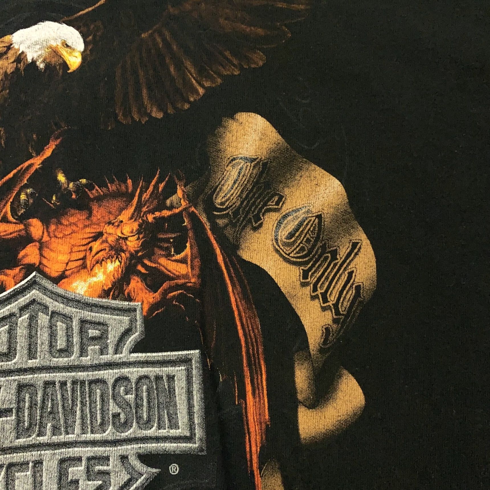 Harley Davidson VINTAGE Harley-Davidson Shirt Black Large 2002 Motorcycle Eagle Biker Mens Size US L / EU 52-54 / 3 - 4 Thumbnail