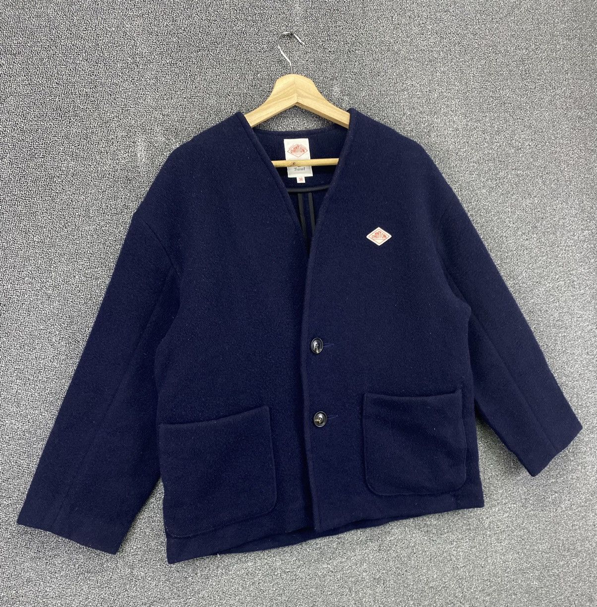Danton Vintage Danton Vetement De Travails Wool Cardigan Jacket Size XS / US 0-2 / IT 36-38 - 2 Thumbnail