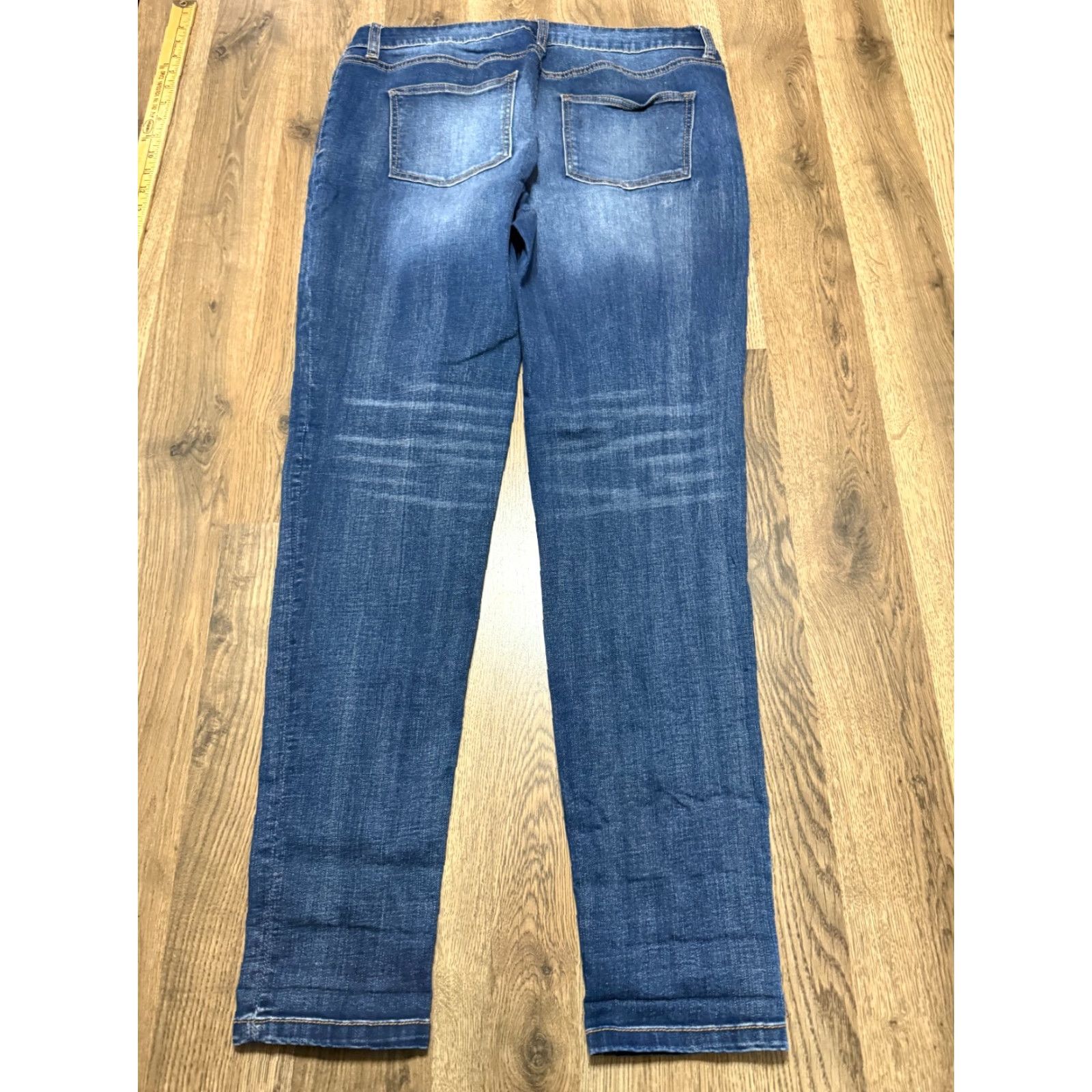 Vintage Maurices Jeans Women's Size Large Blue Denim Straight Leg Regular Rise 29.5in Inseam 5-Pocket Design Size 24" / US 00 / IT 34 - 2 Thumbnail