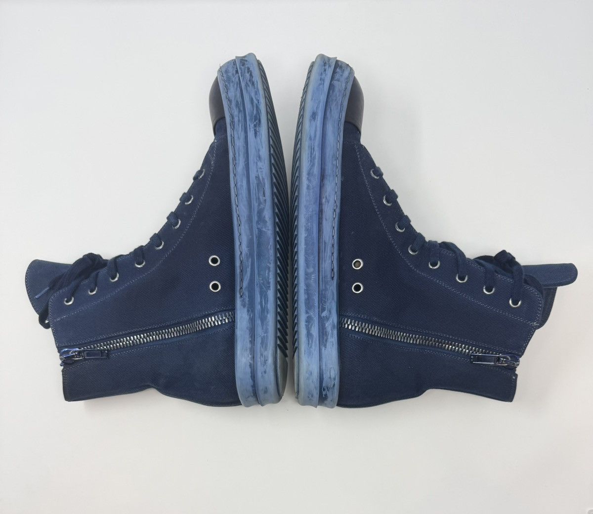 Rick Owens Drkshdw Rick Owens Drkshdw Dyed Blue High Top Sneaker Size US 10 / EU 43 - 4 Thumbnail