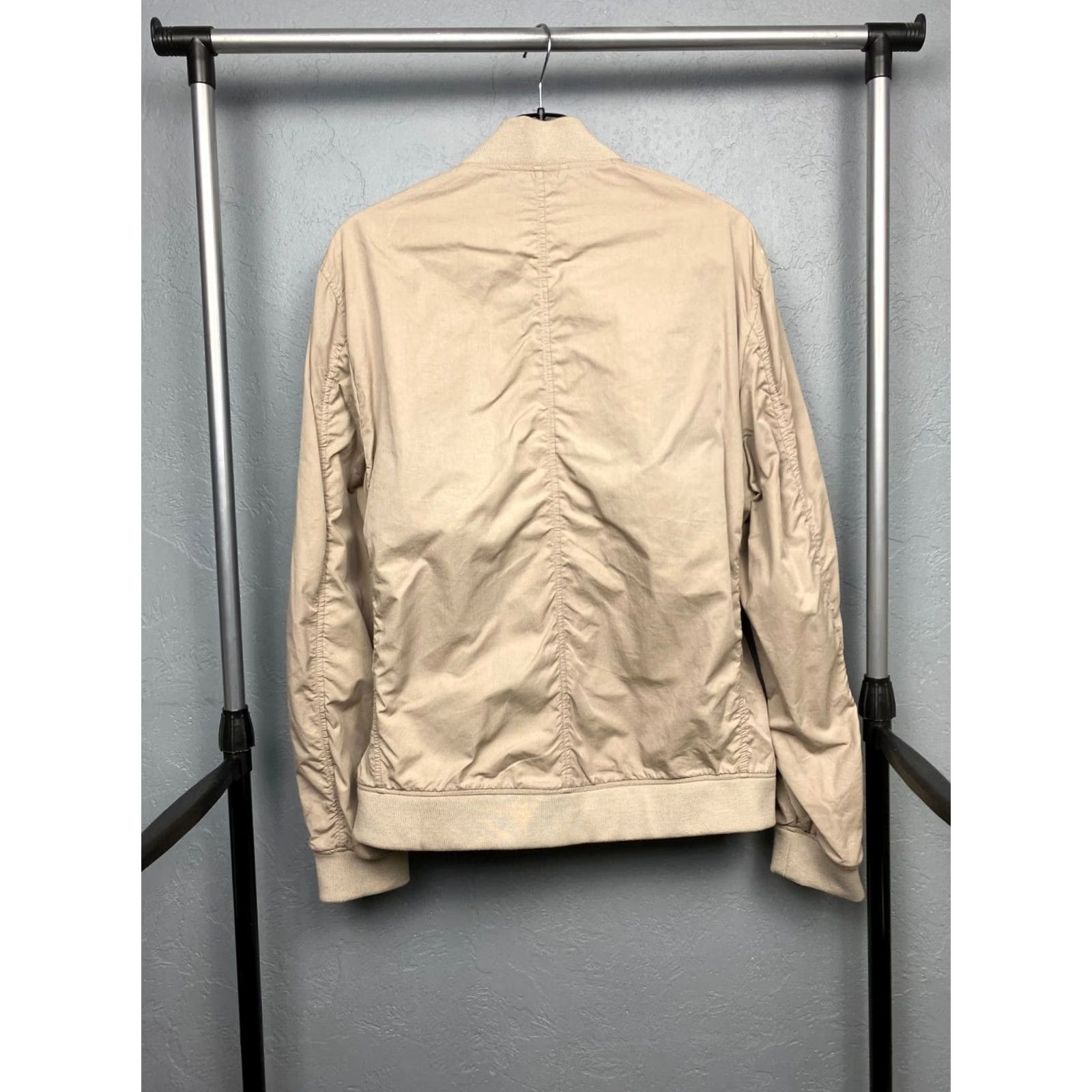 Allsaints Flight Jacket Mens Bomber Size L Beige Logo Vintage Bassett Allsaints Bassett Bomber Jacket L Beige Logo Men Size US L / EU 52-54 / 3 - 5 Thumbnail