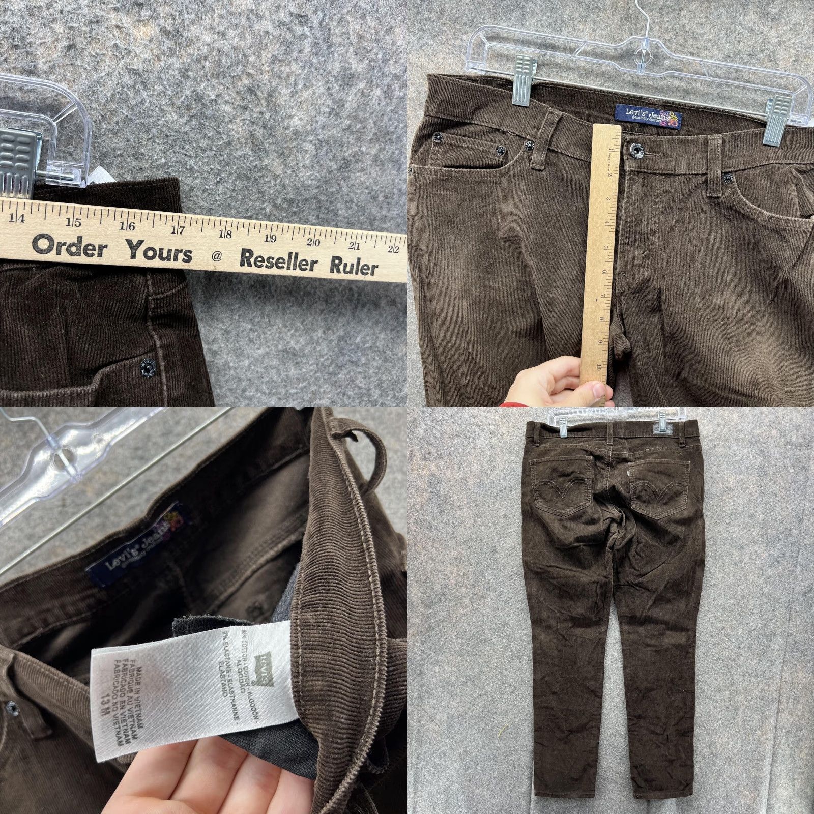 Levi's VINTAGE Levi's Pants Women 13 Chino Cotton Corduroy Brown Regular Straight Casual Clothes Womens 13 pants Brown Cotton Corduroy Levi's Vintage Size 34" / US 12 / IT 48 - 8 Thumbnail