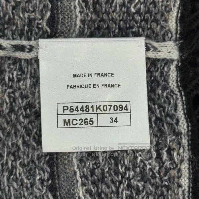 Chanel Chanel Black Gray Floral Knit Sweater. Size US S / EU 44-46 / 1 - 6 Thumbnail