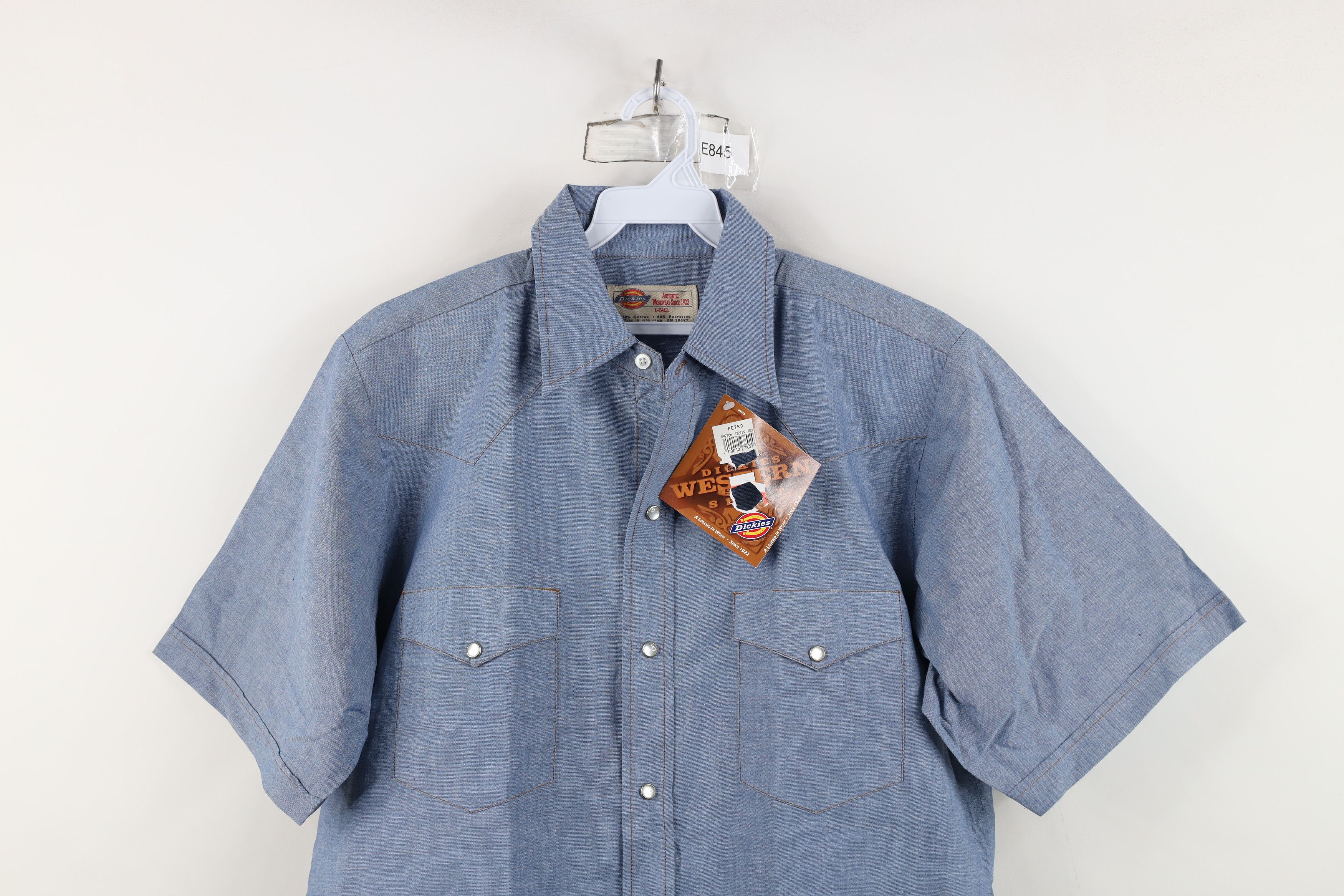 Dickies Deadstock Vintage 90s Dickies Western Button Shirt Blue Size US L / EU 52-54 / 3 - 2 Thumbnail