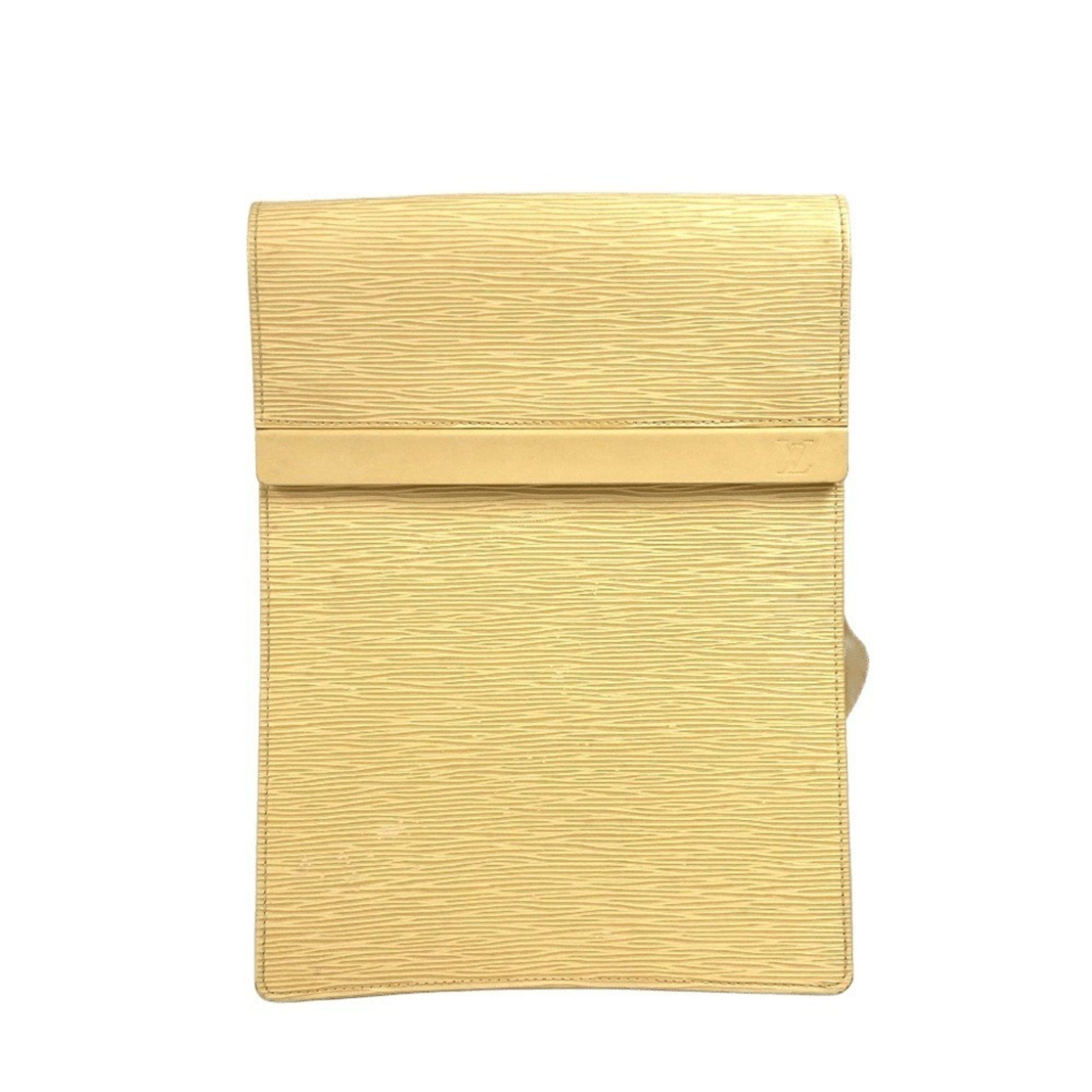 Louis Vuitton M5247A Epi Ramatuelle Crossbody Bag Flap Shoulder Leather Women's Vanille Yellow