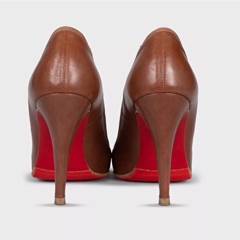 Christian Louboutin Christian Louboutin Brown Leather Pumps 35.5 Size US 4.5 / IT 34.5 - 4 Thumbnail