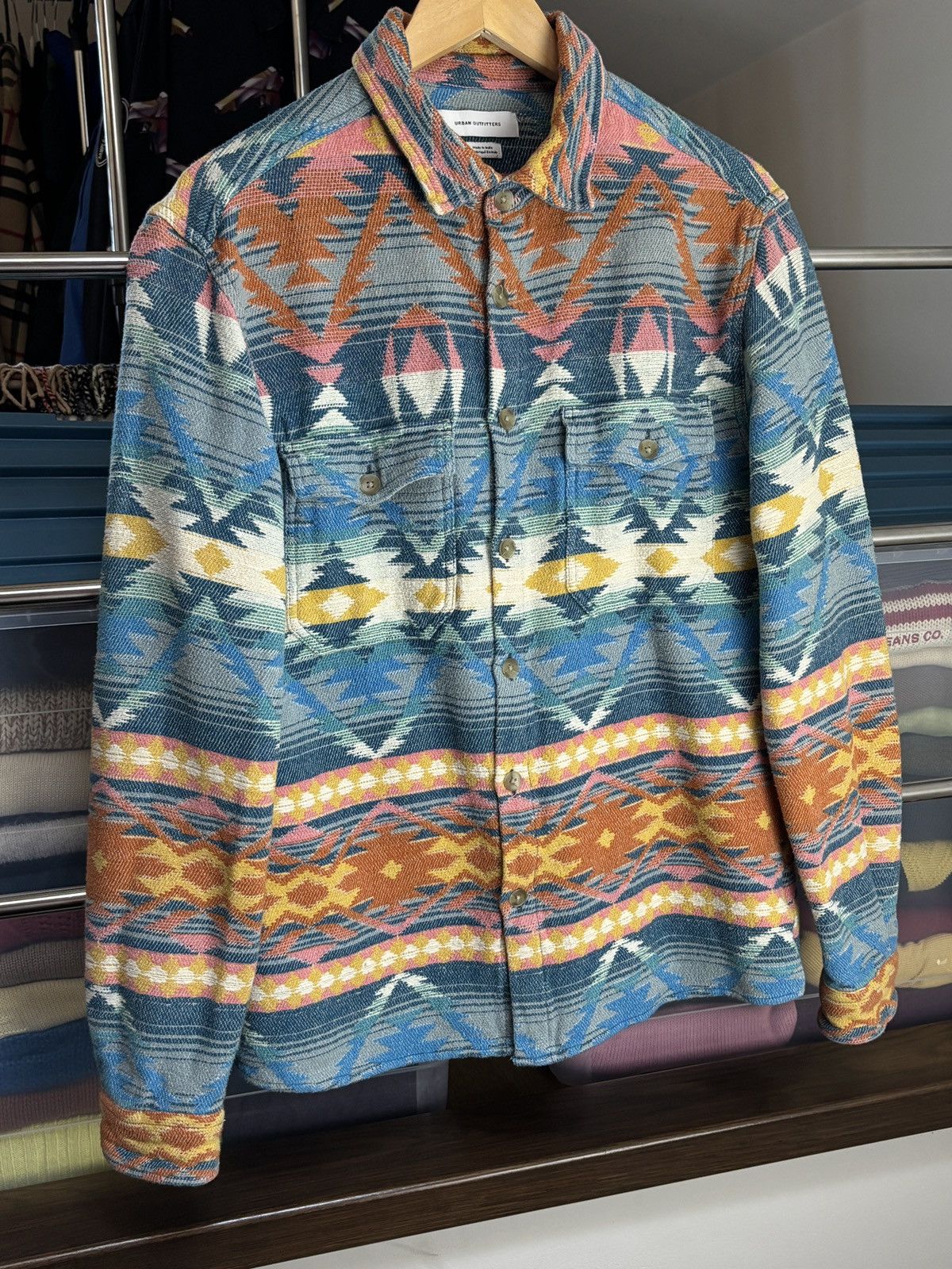 Urban Outfitters Urban Outfitters Aztec Print Overshirt Jacket Size US S / EU 44-46 / 1 - 2 Thumbnail