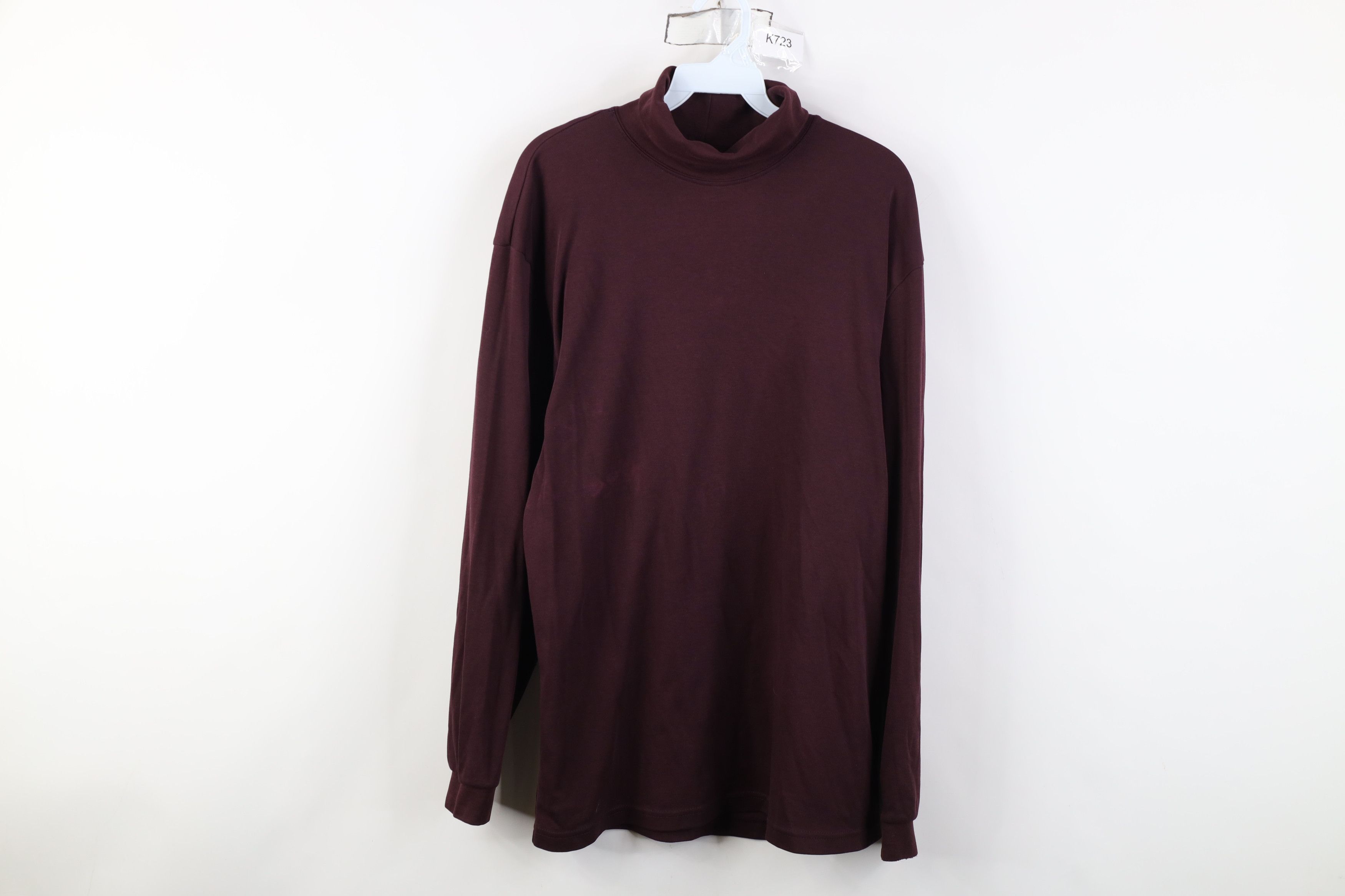L.L. Bean Vintage 90s LL Bean Blank Long Sleeve Turtleneck T-Shirt Size US L / EU 52-54 / 3 - 1 Thumbnail