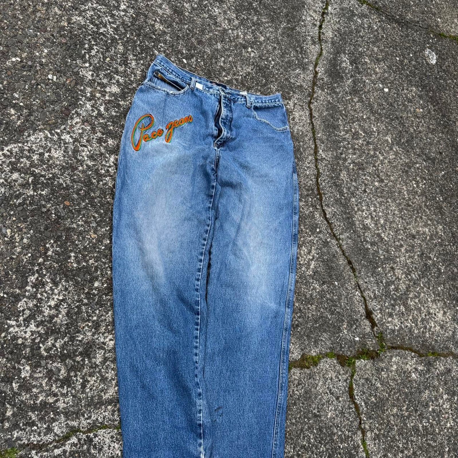 Other Vintage Men’s Embroidered Paco Jeans – Size 36 Size US 36 / EU 52 - 4 Thumbnail