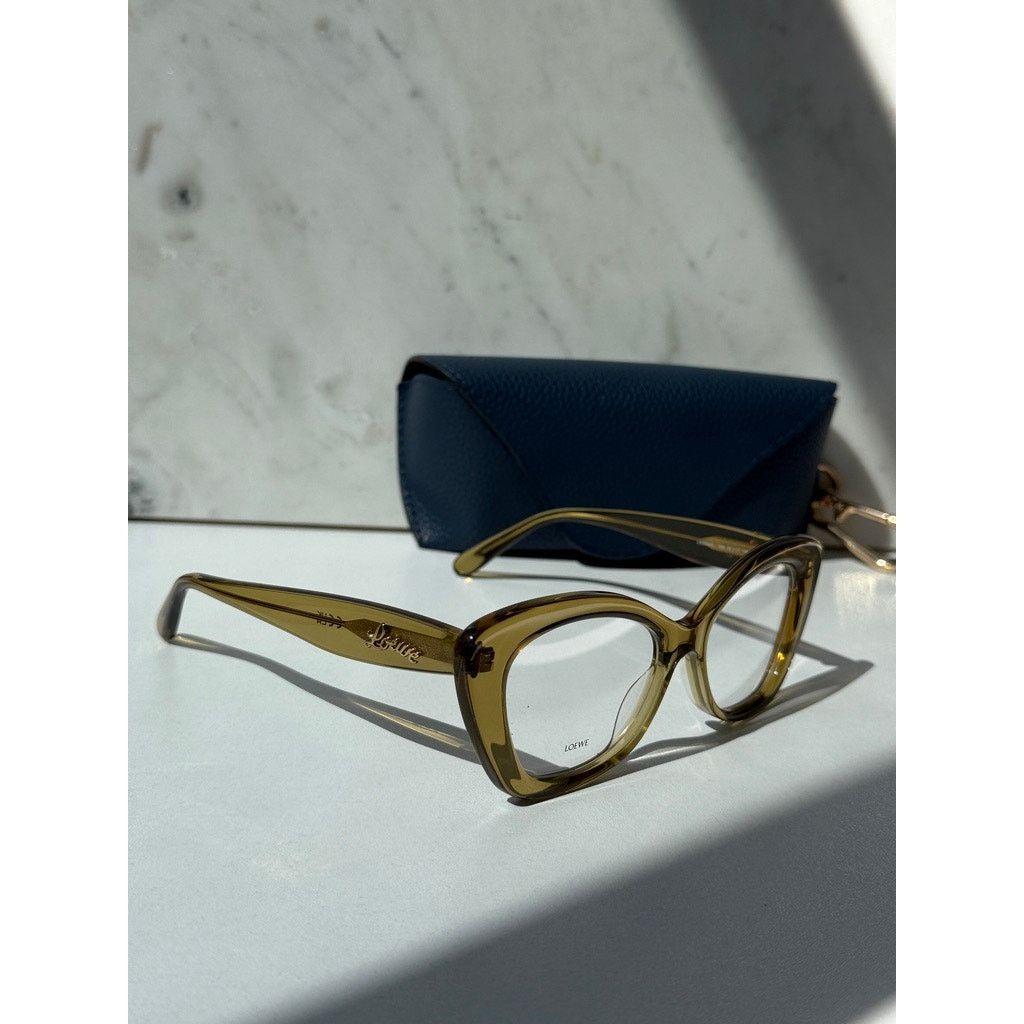 Loewe NEW Loewe LW50067I Cat Eye Green Eyeglasses Frames Size ONE SIZE - 5 Thumbnail