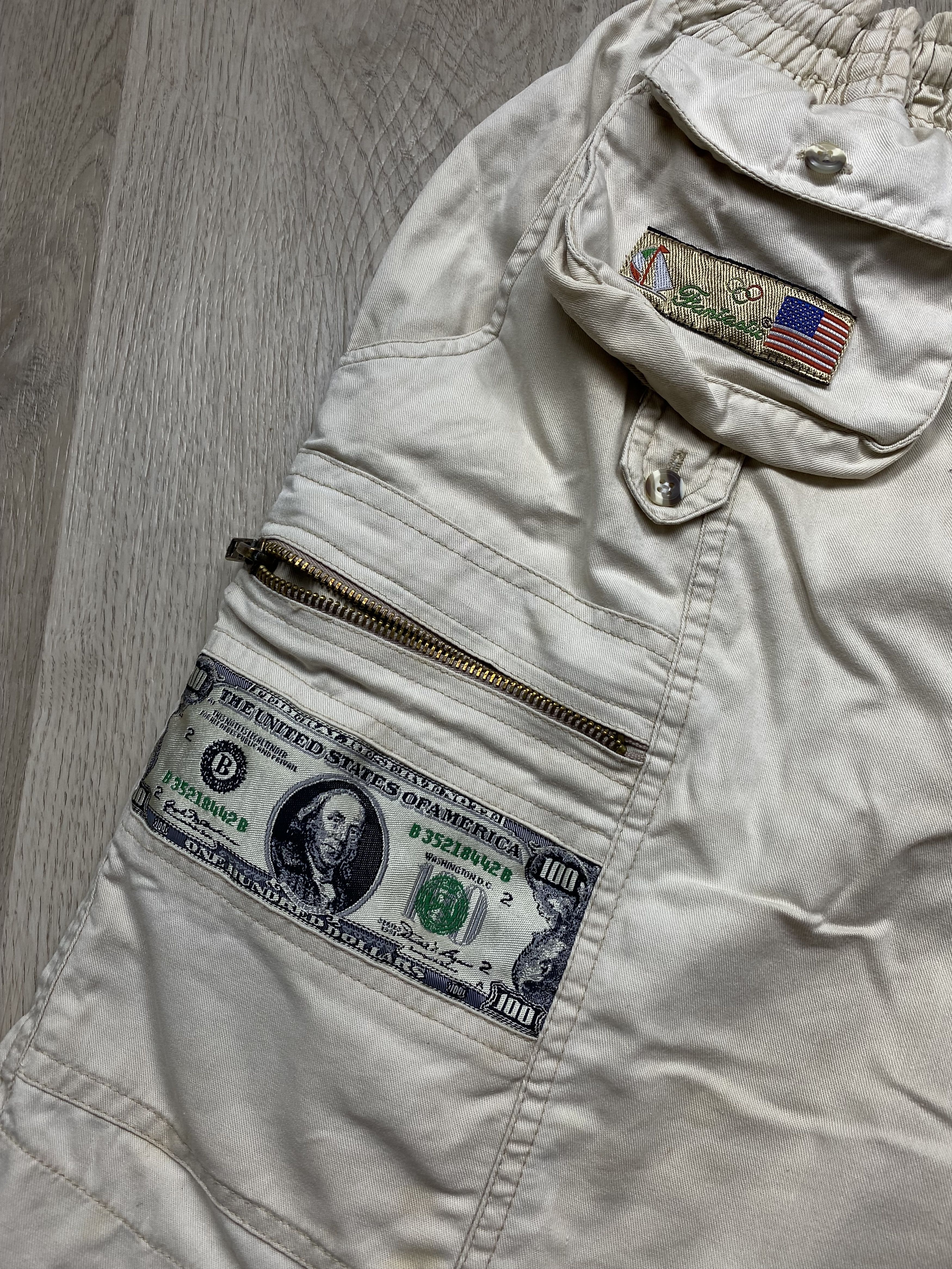 Vintage USA Dollar Vintage Mens Cargo Shorts Y2K Size US 30 / EU 46 - 3 Thumbnail